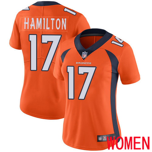 Women Denver Broncos #17 DaeSean Hamilton Orange Team Color Vapor Untouchable Limited Player Football NFL Jersey